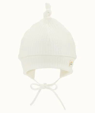 Czapka dziecięca, wiązana, ecru, Iltom