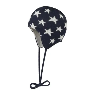 Czapka dziecięca, wiązana, granatowa, Döll