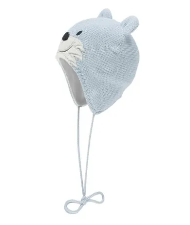 Czapka dziecięca wiązana, niebieska, Döll