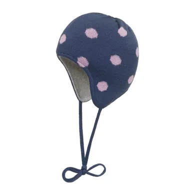 Czapka dziecięca, wiązana, niebieska, Döll