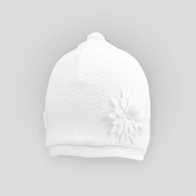 Czapka dziewczęca, biała, Iltom