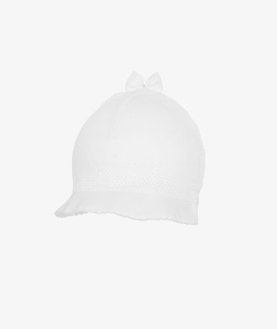 Czapka dziewczęca, biała, Iltom
