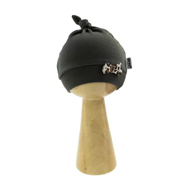 Czapka dziewczęca, brązowa, kokardka, Nicol