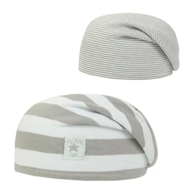 Czapka dziewczęca, dwustronna, szara, Döll