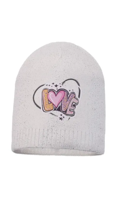 Czapka dziewczęca, ecru, Ambra