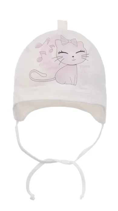 Czapka dziewczęca, ecru, Ambra