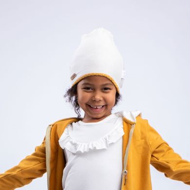 Czapka dziewczęca, ecru, Nicol