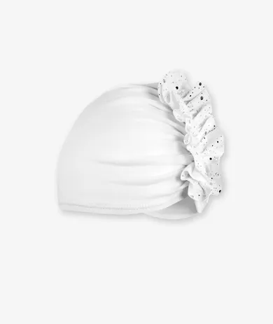 Czapka dziewczęca kakadu, biała, Iltom