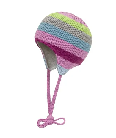 Czapka dziewczęca, mix, paski, Döll