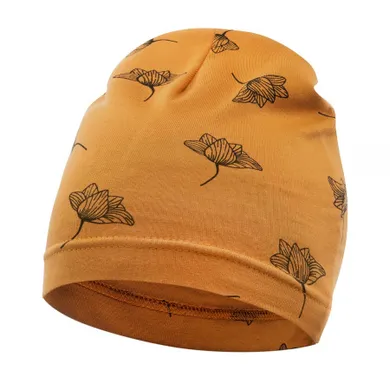 Czapka dziewczęca, musztardowa, Pinokio