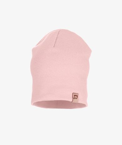 Czapka dziewczęca, prążkowana, różowa, smerfetka, Iltom