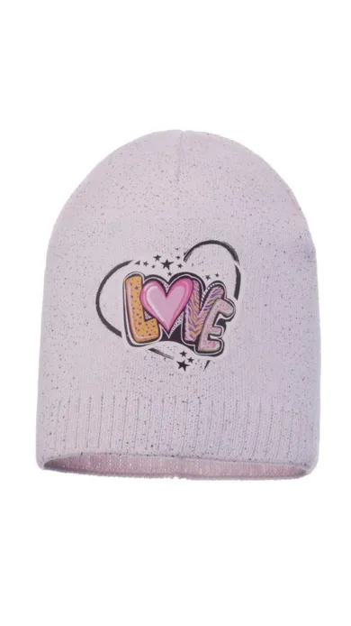 Czapka dziewczęca, różowa, Ambra