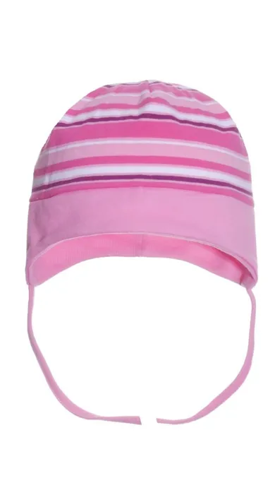 Czapka dziewczęca, różowa, Ambra