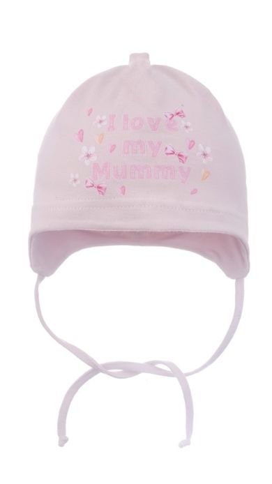 Czapka dziewczęca, różowa, Ambra