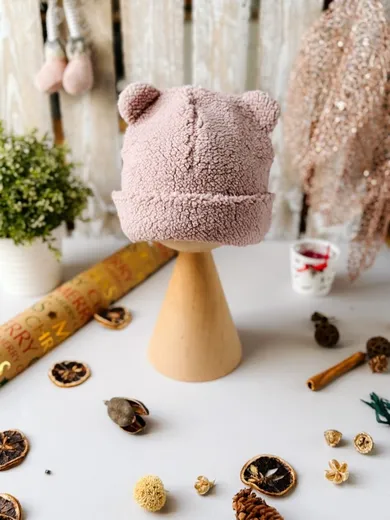 Czapka dziewczęca, różowa, Iltom