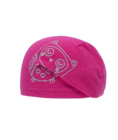 Czapka dziewczęca, różowa, sowa, Döll