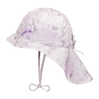 Czapka dziewczęca safari, wiązana, fioletowa, Döll