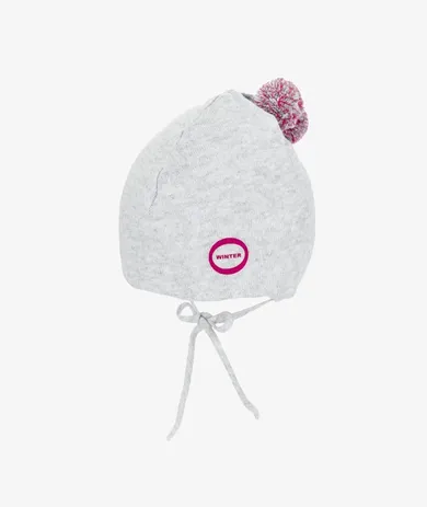 Czapka dziewczęca, szara, Iltom