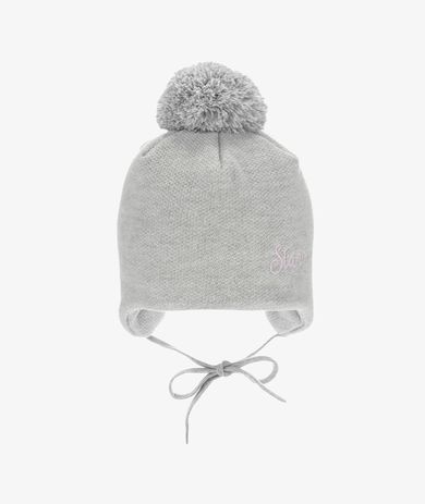 Czapka dziewczęca, szara, Iltom