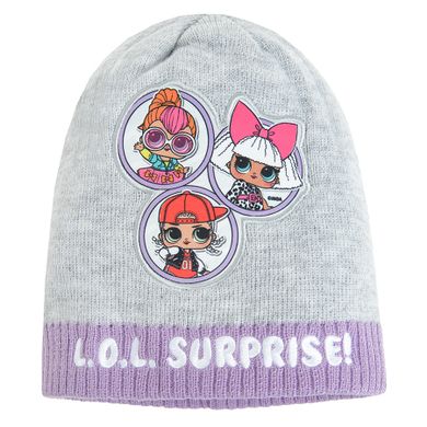 Czapka dziewczęca, szara, L.O.L. Surprise
