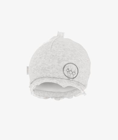 Czapka dziewczęca, szara, podwójna, smerfetka, Iltom