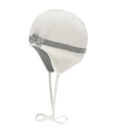 Czapka dziewczęca, wiązana, biała, Döll