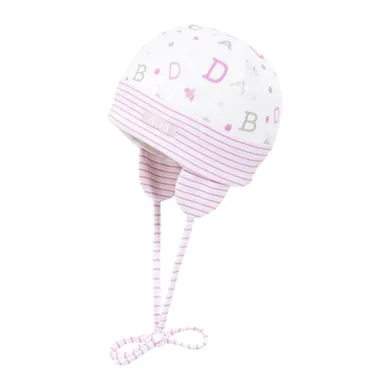 Czapka dziewczęca, wiązana, biała, Döll