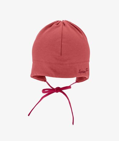 Czapka dziewczęca, wiązana, czerwona, Iltom