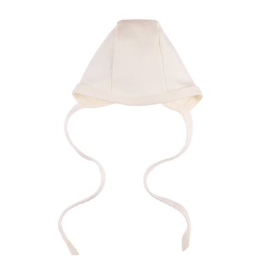 Czapka dziewczęca, wiązana, ecru, Eevi