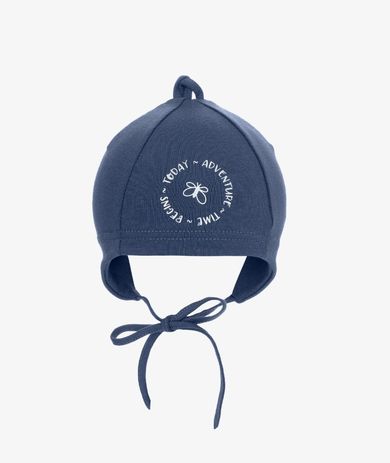 Czapka dziewczęca, wiązana, granatowa, Adventure time, Iltom