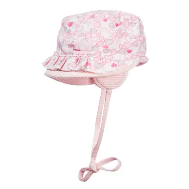 Czapka dziewczęca, wiązana, różowa, Döll