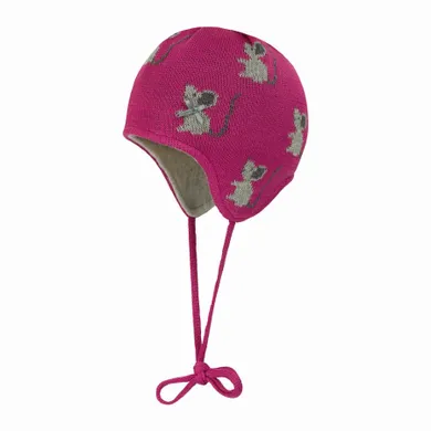 Czapka dziewczęca, wiązana, różowa, Döll