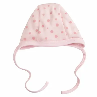 Czapka dziewczęca, wiązana, różowa, Eevi
