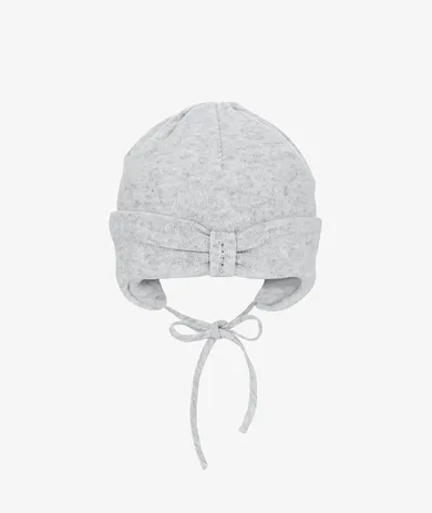 Czapka dziewczęca, wiązana szara, Iltom