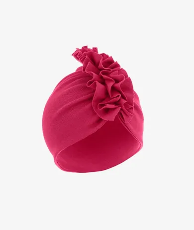 Czapka kakadu dziewczęca, bordowa, Iltom