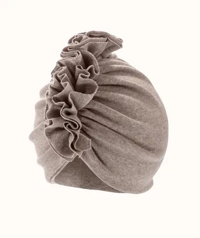 Czapka kakadu dziewczęca, brązowa, Iltom