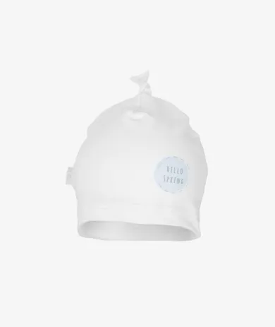 Czapka niemowlęca, biała, Hello Spring, Iltom