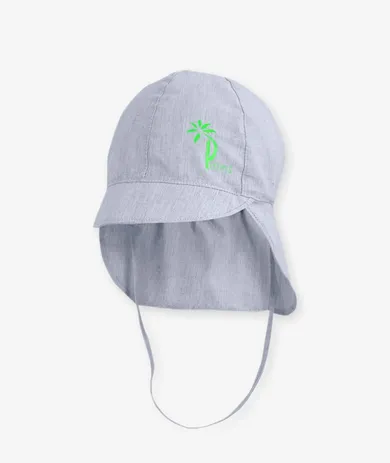 Czapka niemowlęca safari, szara, Iltom