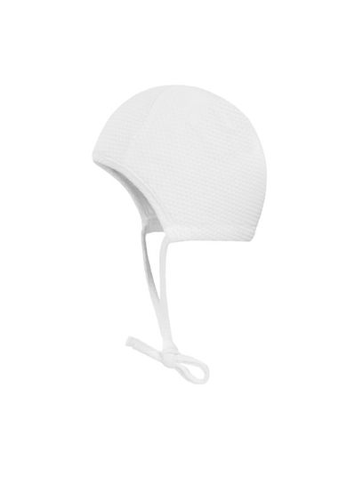 Czapka niemowlęca, wiązana, biała, Döll