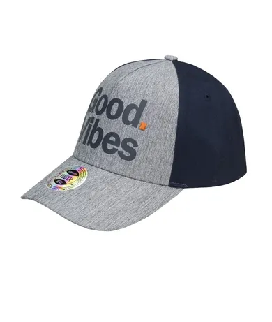 Czapka z daszkiem chłopięca, szara, Good Vibes, Döll