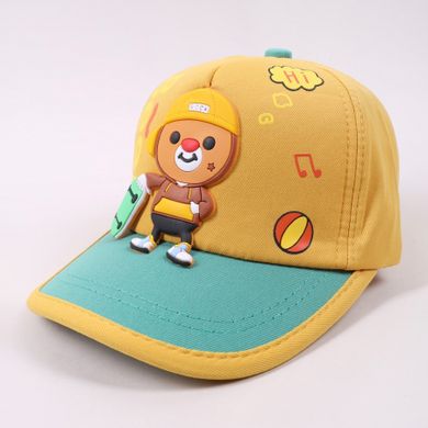 Czapka z daszkiem dziecięca, żółta, Yoclub