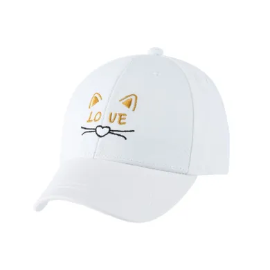 Czapka z daszkiem dziewczęca, biała, Be Snazzy