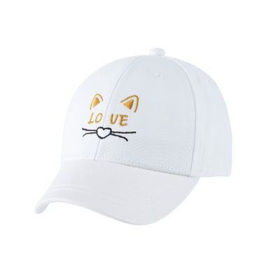 Czapka z daszkiem dziewczęca, biała, Be Snazzy