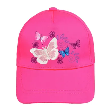 Czapka z daszkiem dziewczęca, ciemnoróżowa, Ambra