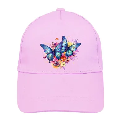 Czapka z daszkiem dziewczęca, jasnofioletowa, Ambra