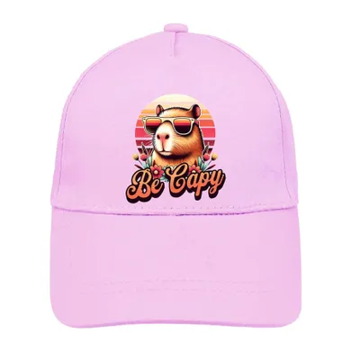 Czapka z daszkiem dziewczęca, jasnofioletowa, Ambra