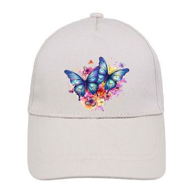 Czapka z daszkiem dziewczęca, jasnoszara, Ambra