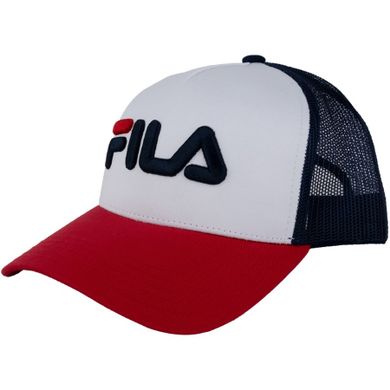 Czapka z daszkiem męska, biała, Fila Beppu Trucker