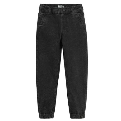 Czarne jeansowe joggersy z regulacją Cool Club