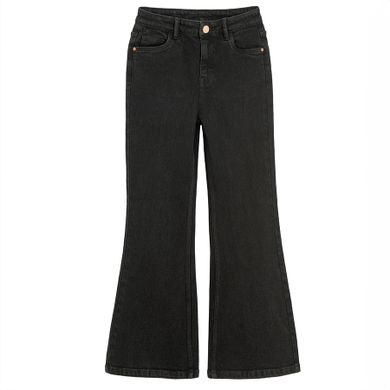 Czarne jeansy flare z regulowanym pasem Cool Club